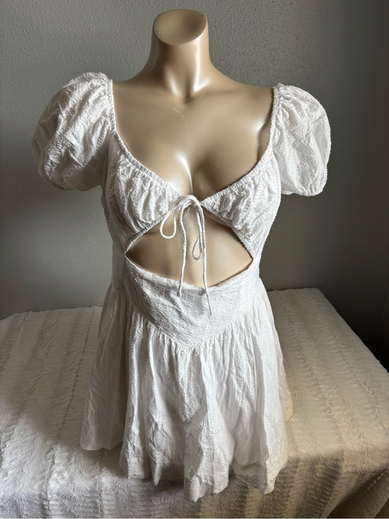 Princess Polly Dresses & Skirts - Princess Polly White Mini Summer Dress Cottagecore Y2K Festival